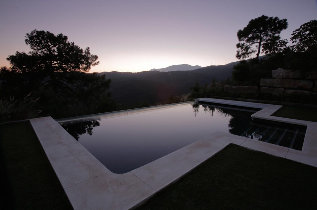 Villa Cielo Pool At Sunset